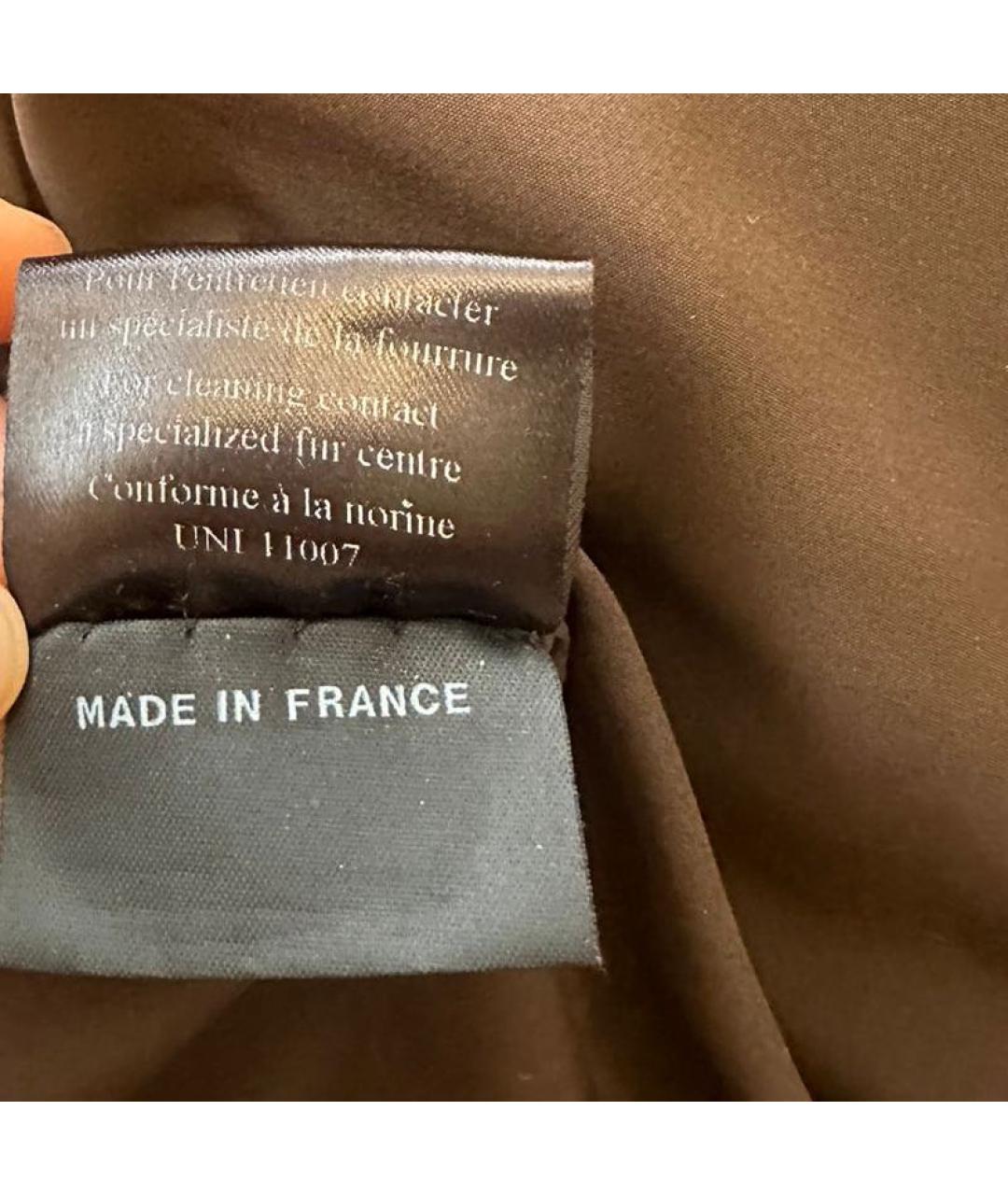 YVES SALOMON Коричневая меховая шуба, фото 5