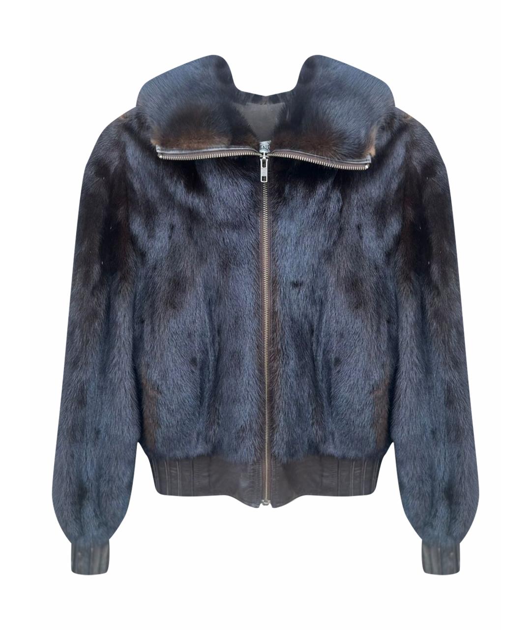 YVES SALOMON Коричневая меховая шуба, фото 1