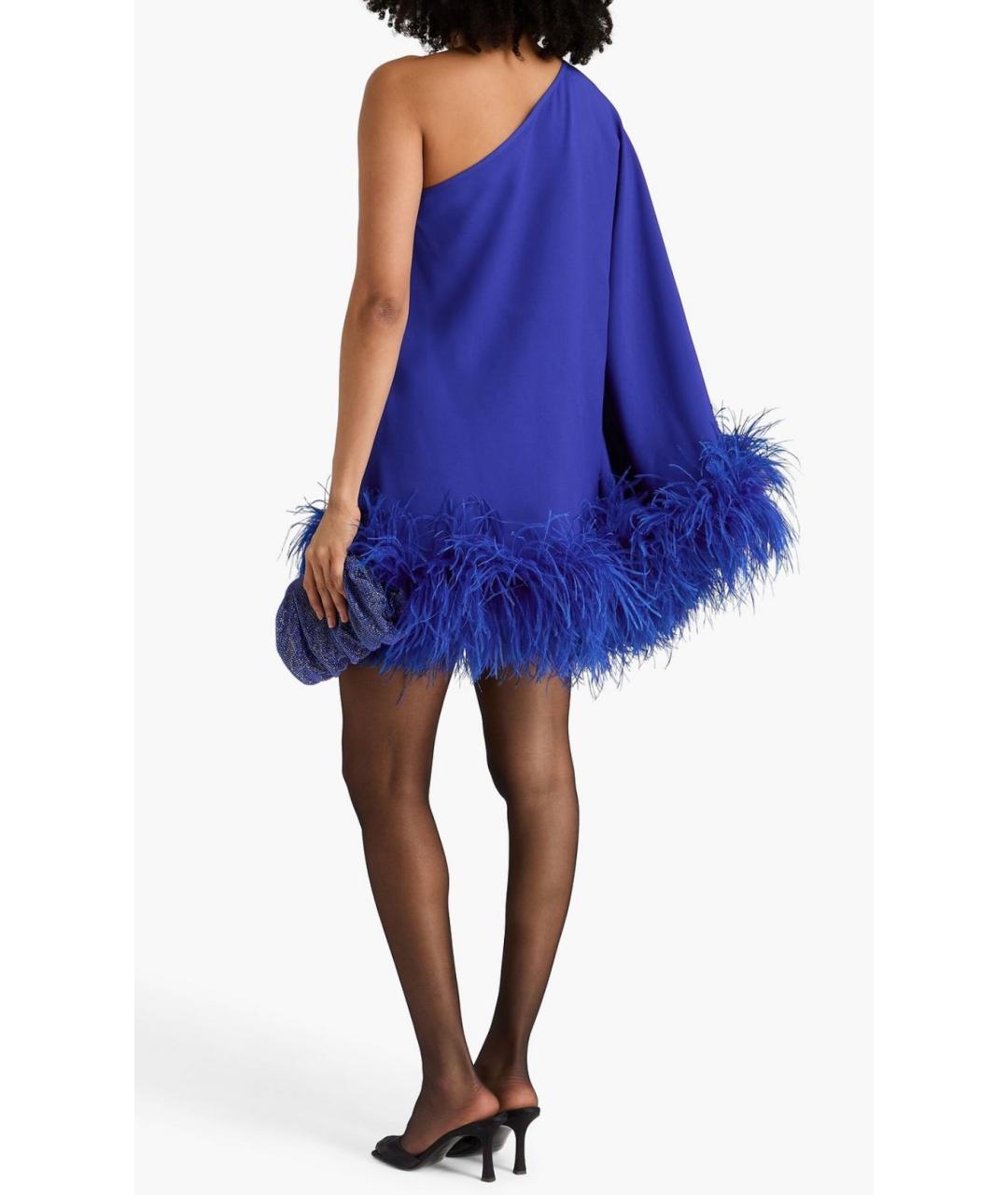 TALLER MARMO Синее ацетатное коктейльное платье, фото 3