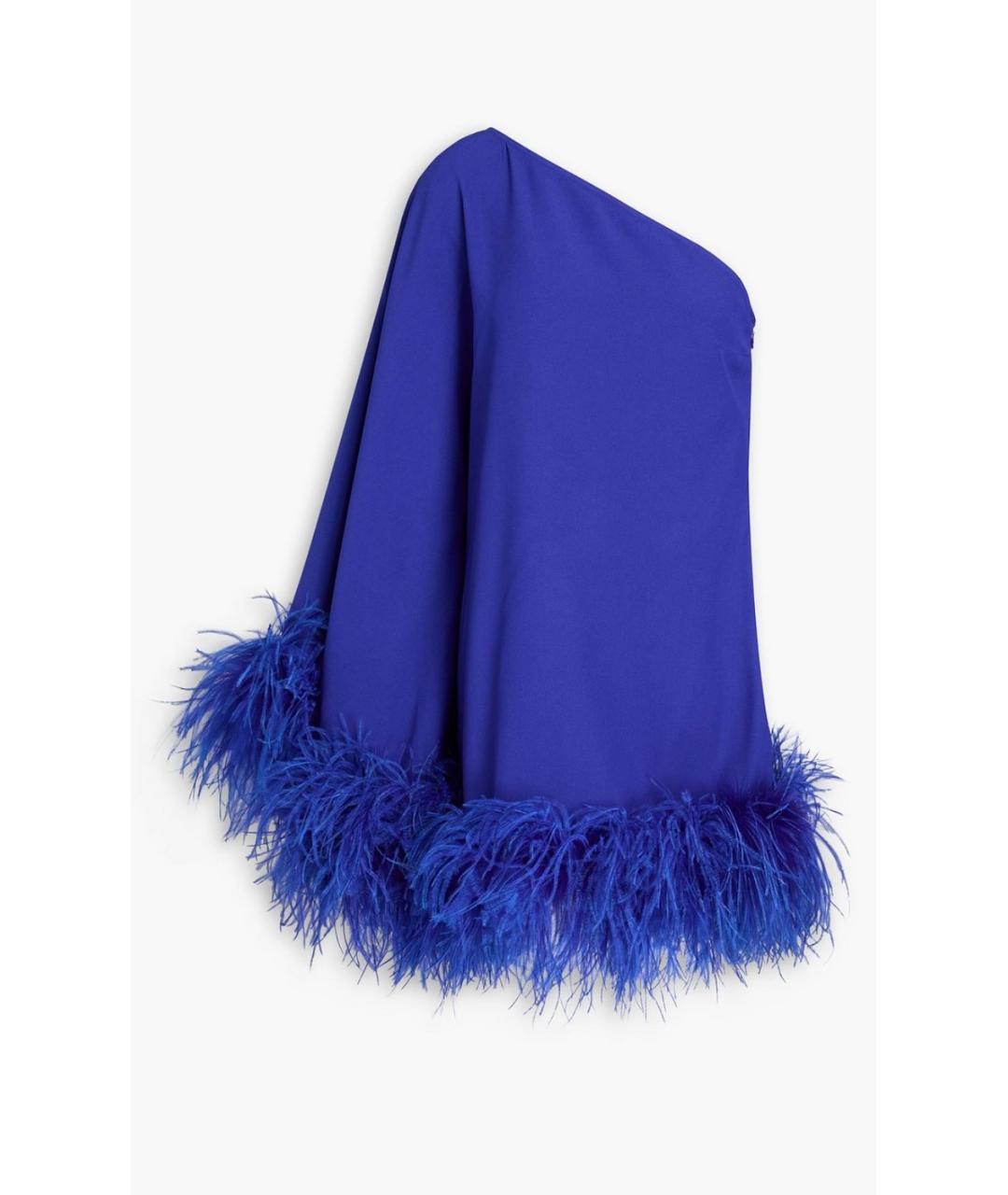 TALLER MARMO Синее ацетатное коктейльное платье, фото 4