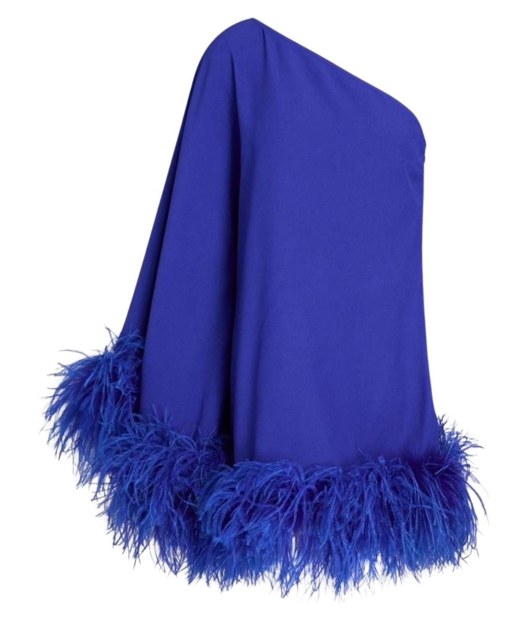 TALLER MARMO Синее ацетатное коктейльное платье, фото 1