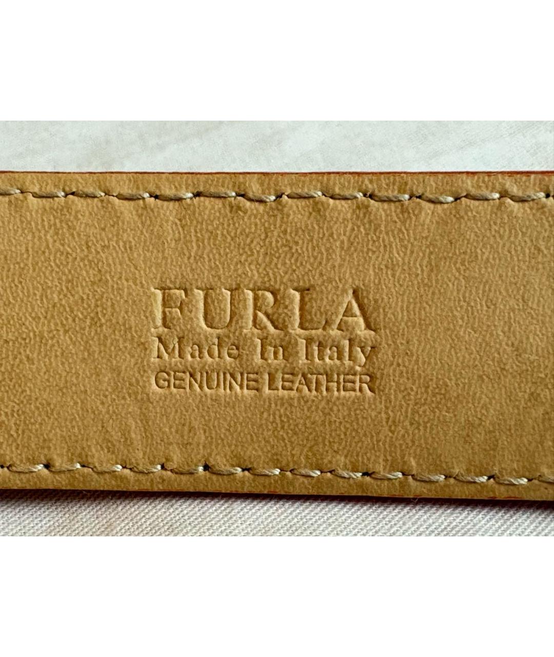 FURLA Коралловый кожаный ремень, фото 3