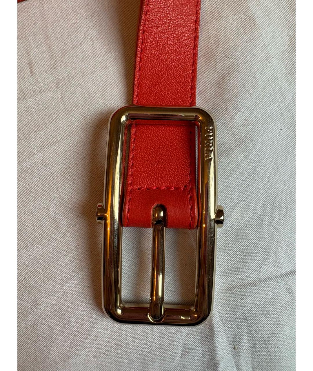 FURLA Коралловый кожаный ремень, фото 2