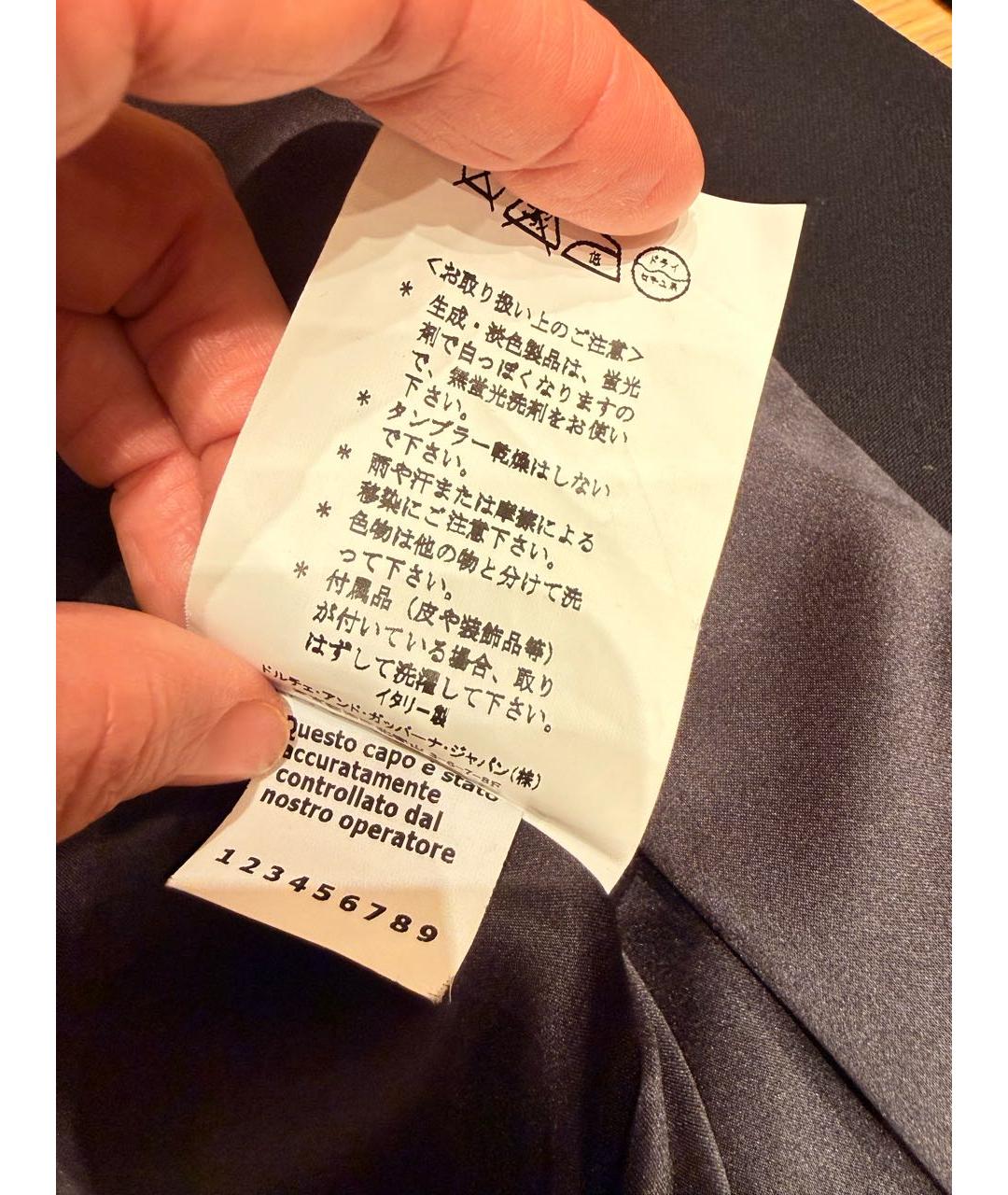 DOLCE&GABBANA Черное шерстяное пальто, фото 8