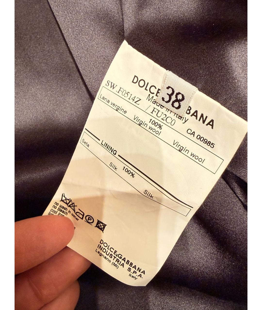 DOLCE&GABBANA Черное шерстяное пальто, фото 7