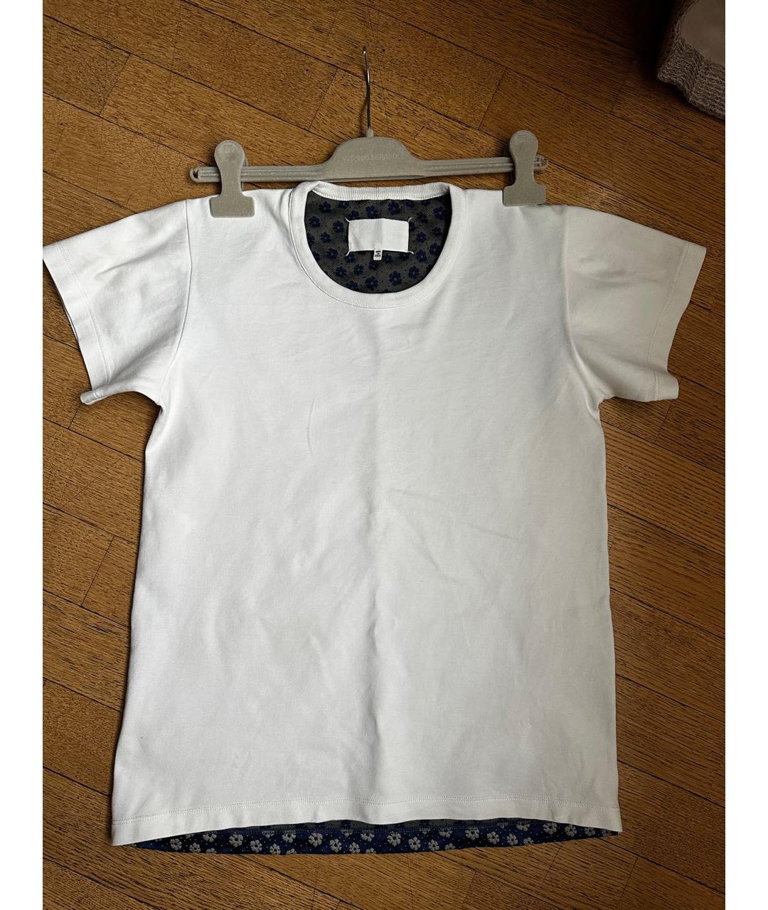 MAISON MARGIELA Белая хлопковая футболка, фото 9