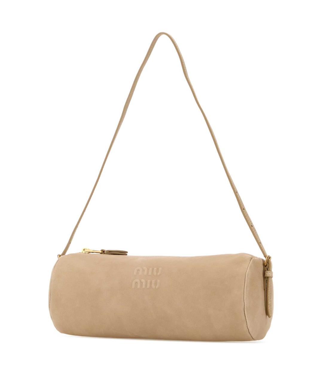 MIU MIU Бежевая кожаная сумка через плечо, фото 2