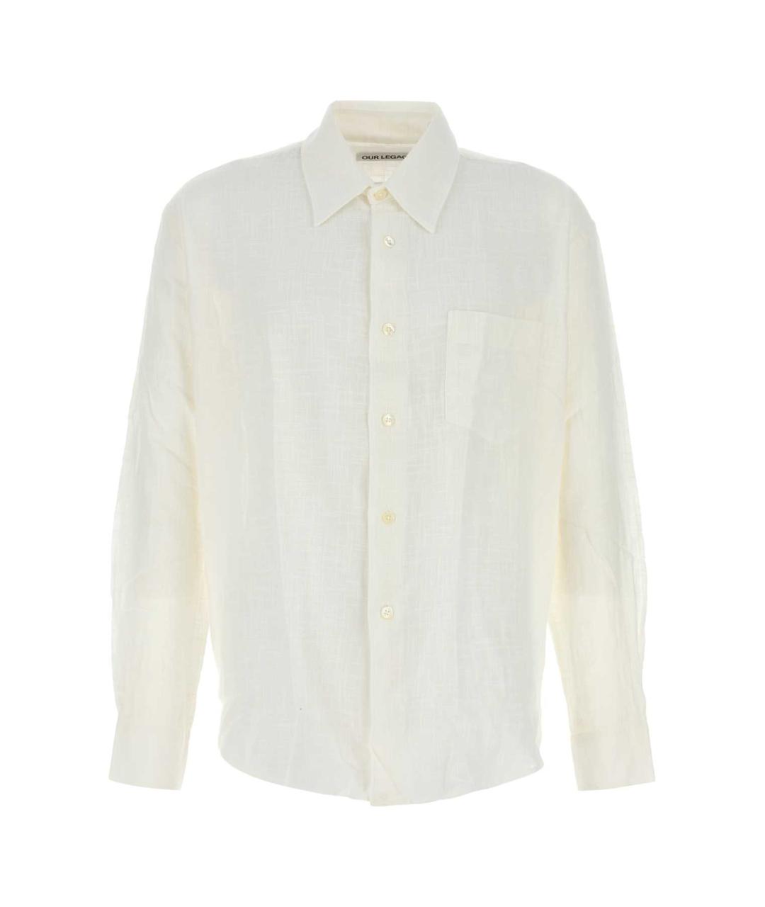 OUR LEGACY Белая хлопковая кэжуал рубашка, фото 1