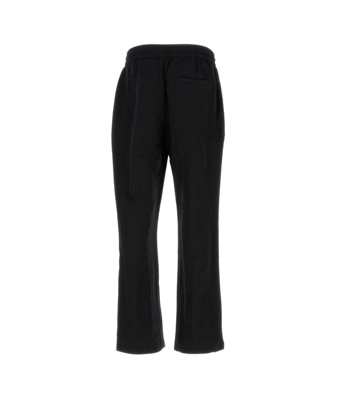 PURPLE DENIM Черные полиамидовые повседневные брюки, фото 2