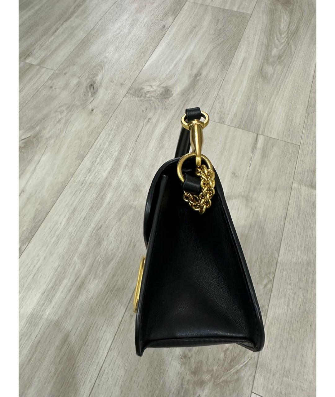 VALENTINO Черная кожаная сумка через плечо, фото 2