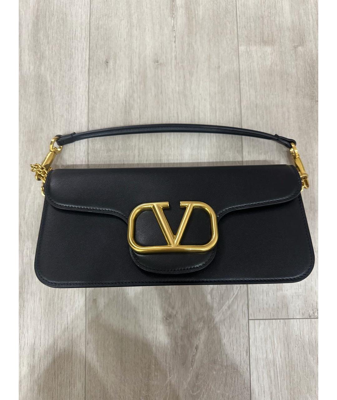 VALENTINO Черная кожаная сумка через плечо, фото 6