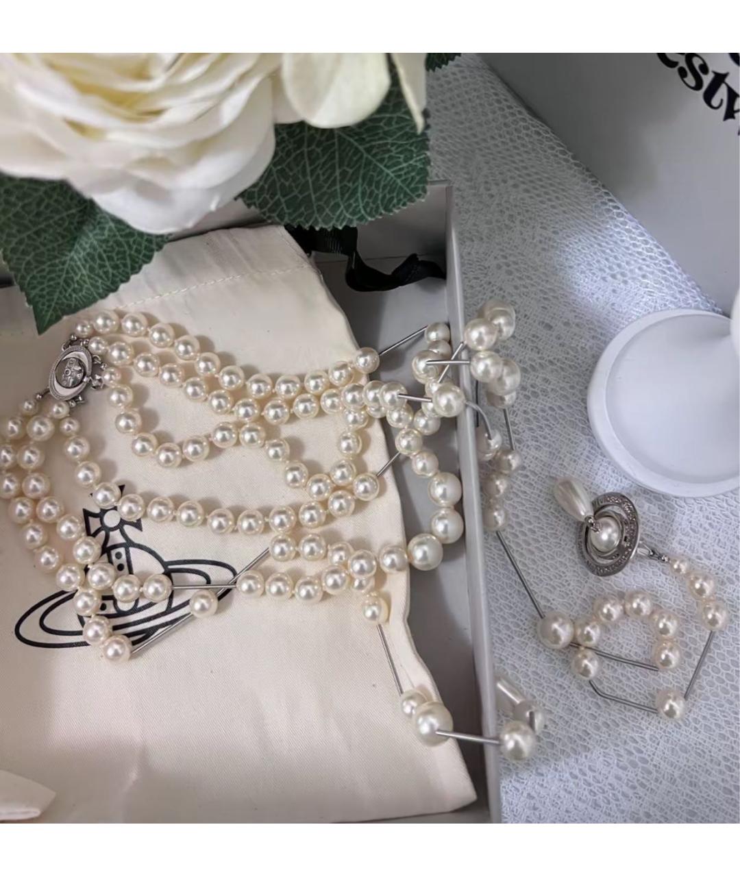 VIVIENNE WESTWOOD Серебряное жемчужное колье, фото 4