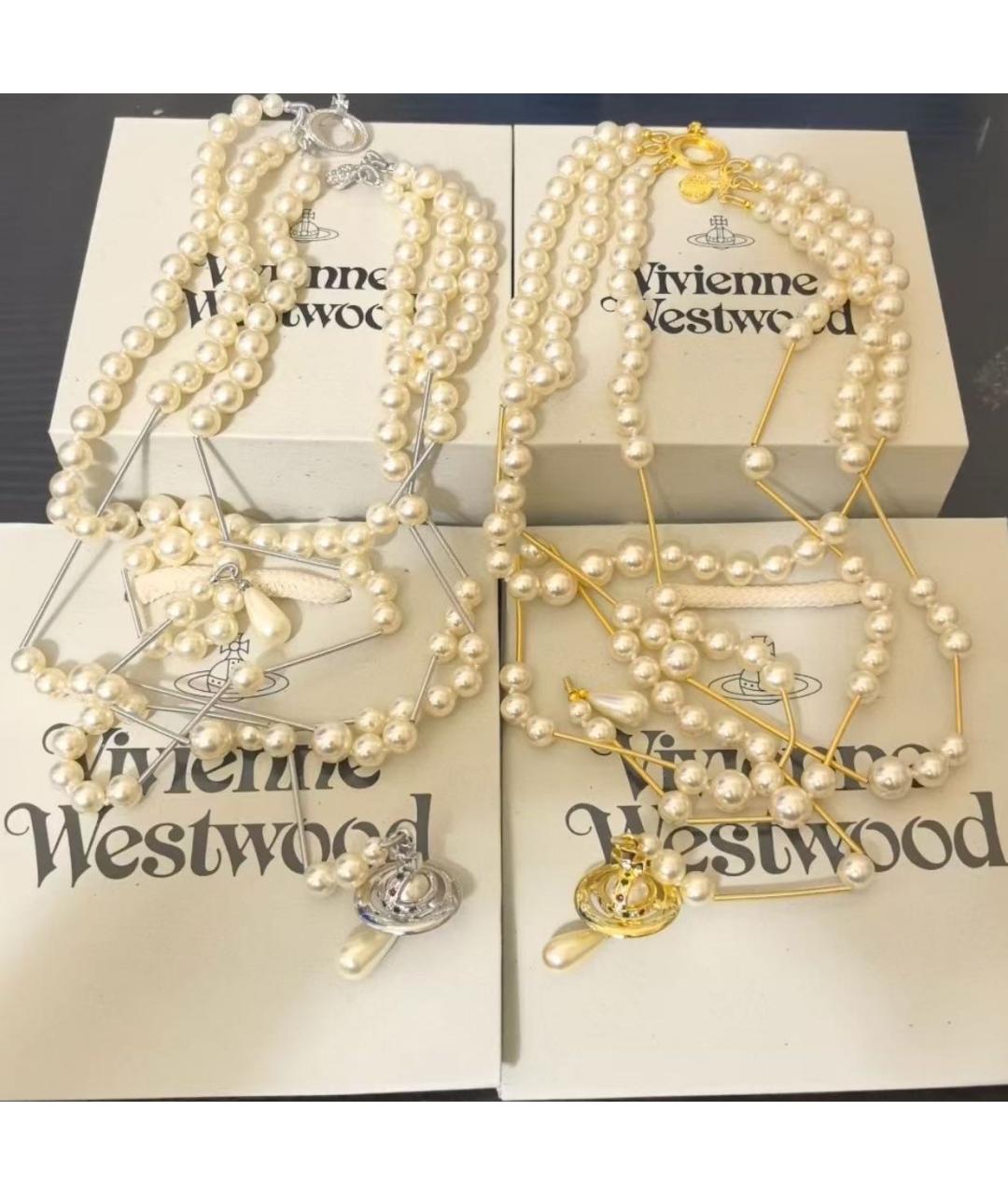 VIVIENNE WESTWOOD Серебряное жемчужное колье, фото 2