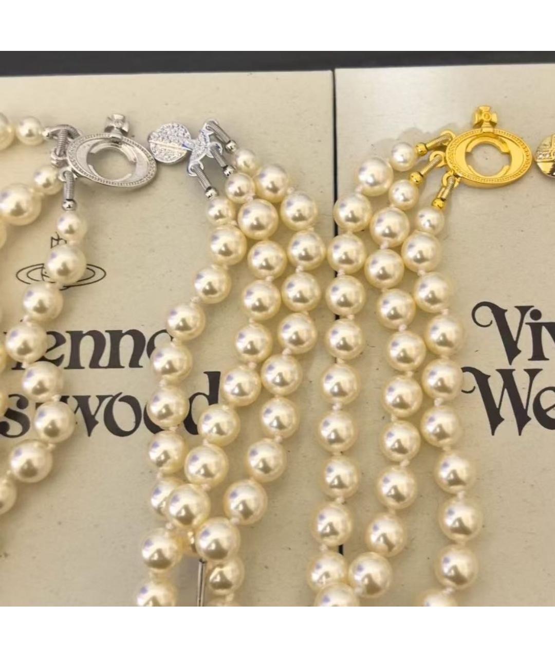 VIVIENNE WESTWOOD Серебряное жемчужное колье, фото 5