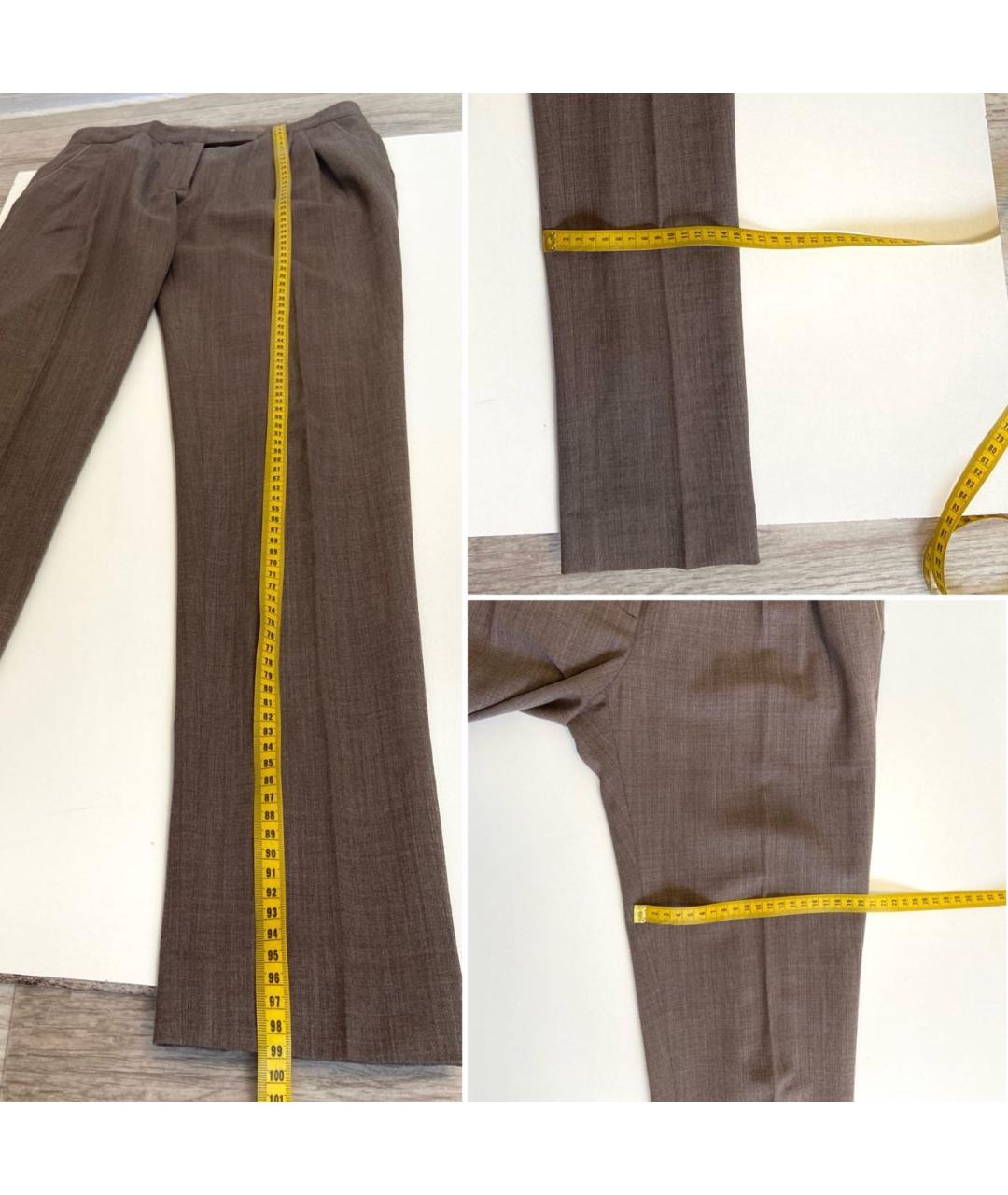 FABIANA FILIPPI Бежевые шерстяные брюки узкие, фото 7