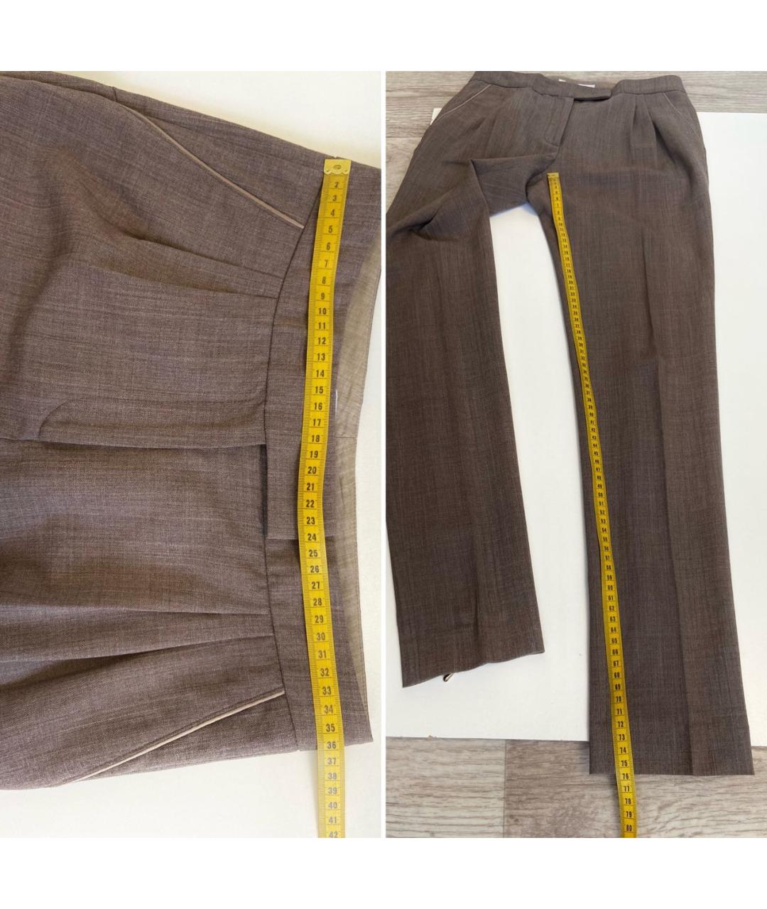 FABIANA FILIPPI Бежевые шерстяные брюки узкие, фото 5