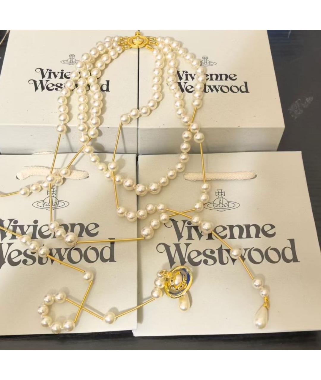 VIVIENNE WESTWOOD Золотое латунное колье, фото 6