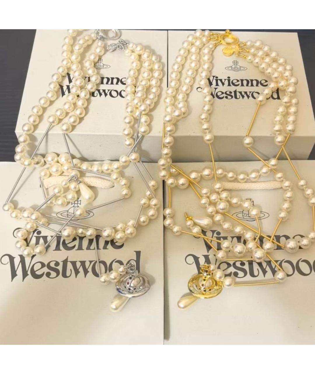 VIVIENNE WESTWOOD Золотое латунное колье, фото 4