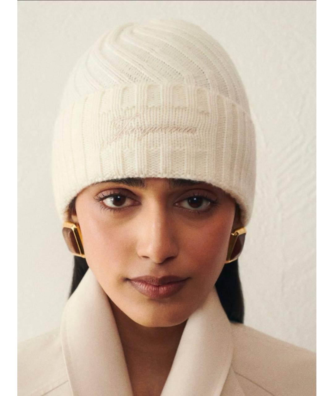 JACQUEMUS Белая кашемировая шапка, фото 7
