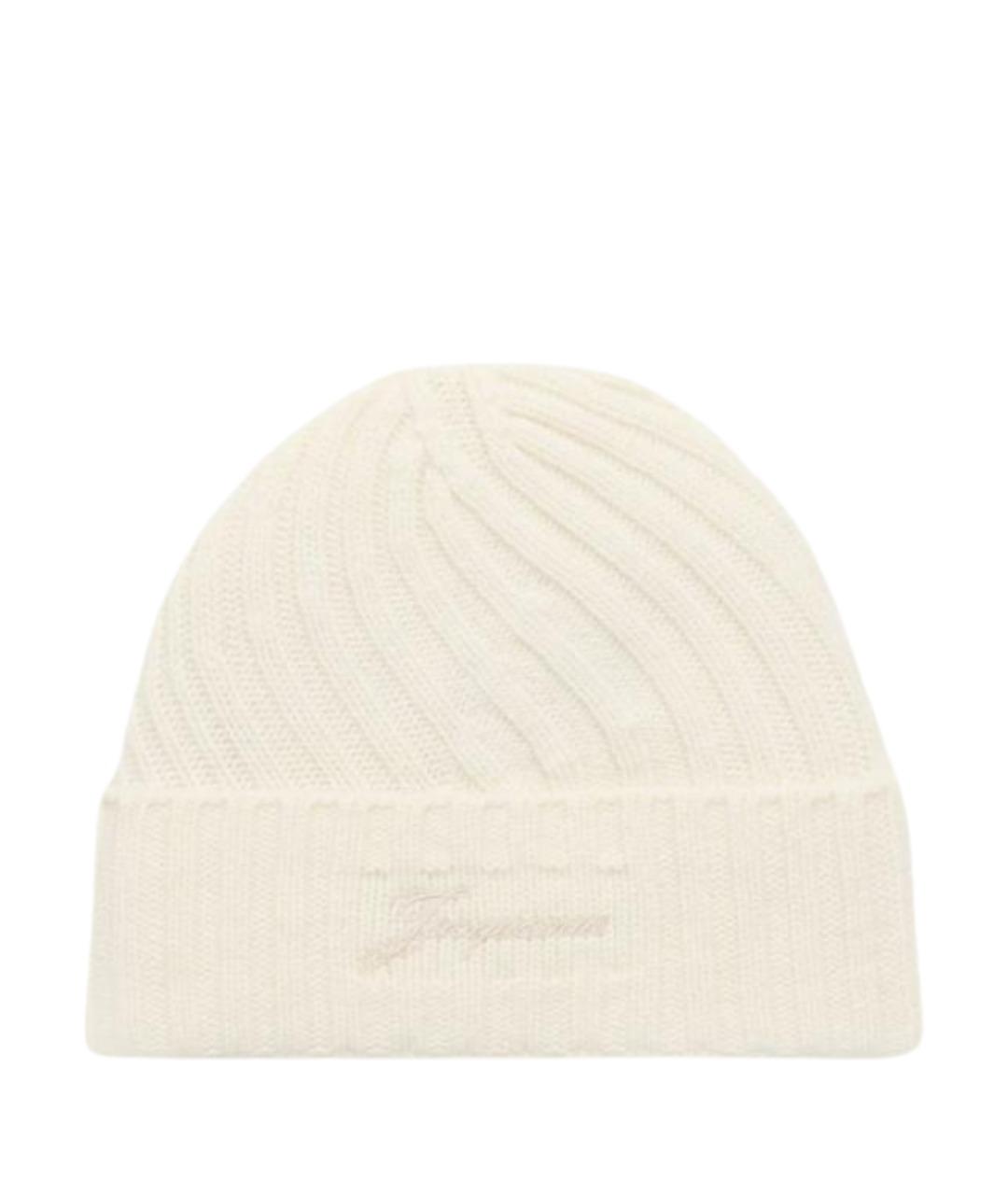 JACQUEMUS Белая кашемировая шапка, фото 1