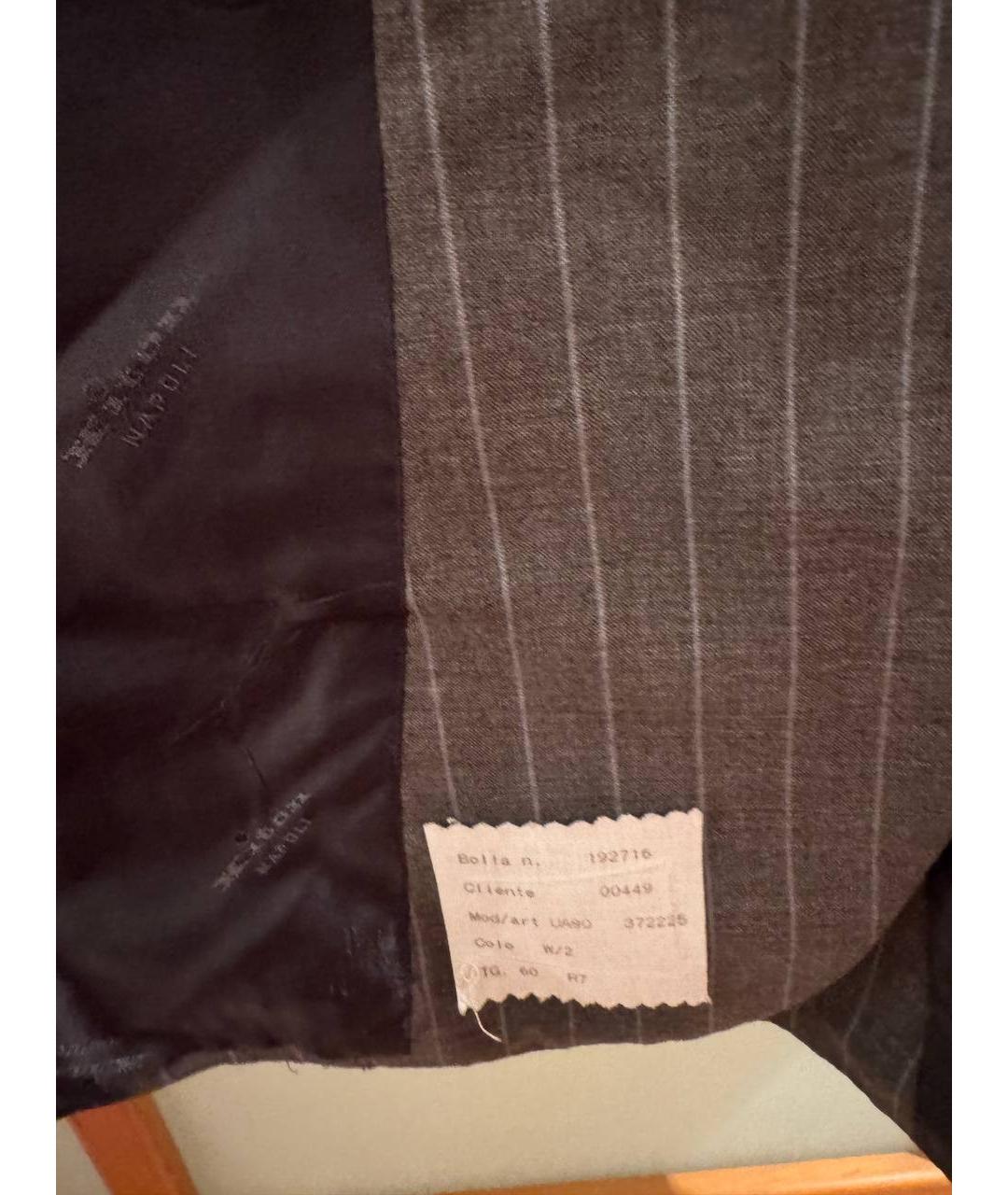 KITON Серый классический костюм, фото 6