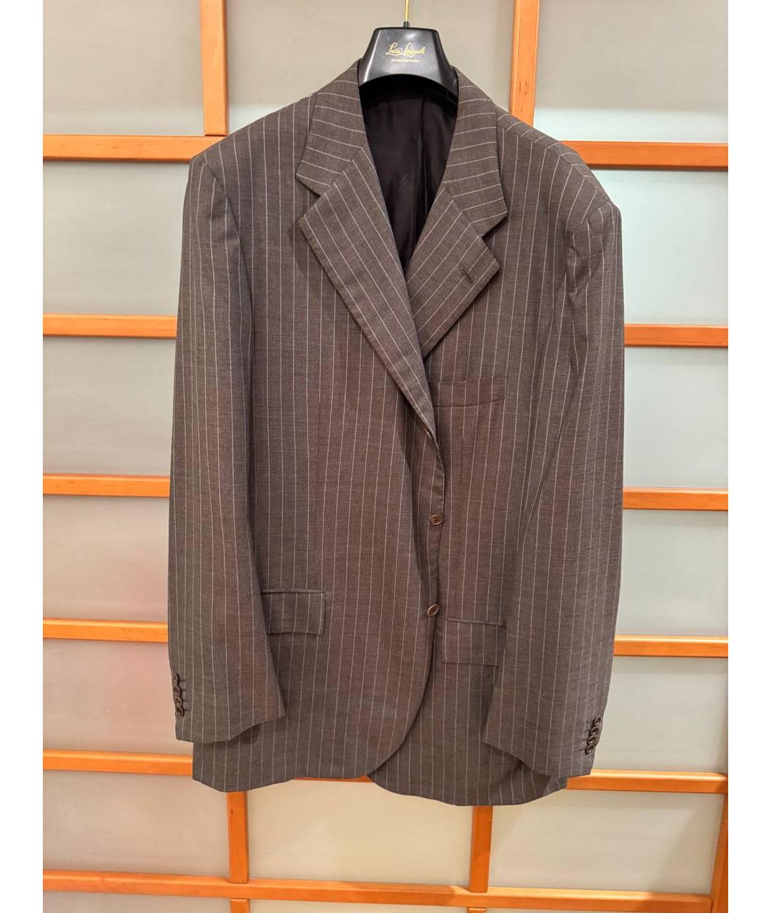 KITON Серый классический костюм, фото 8