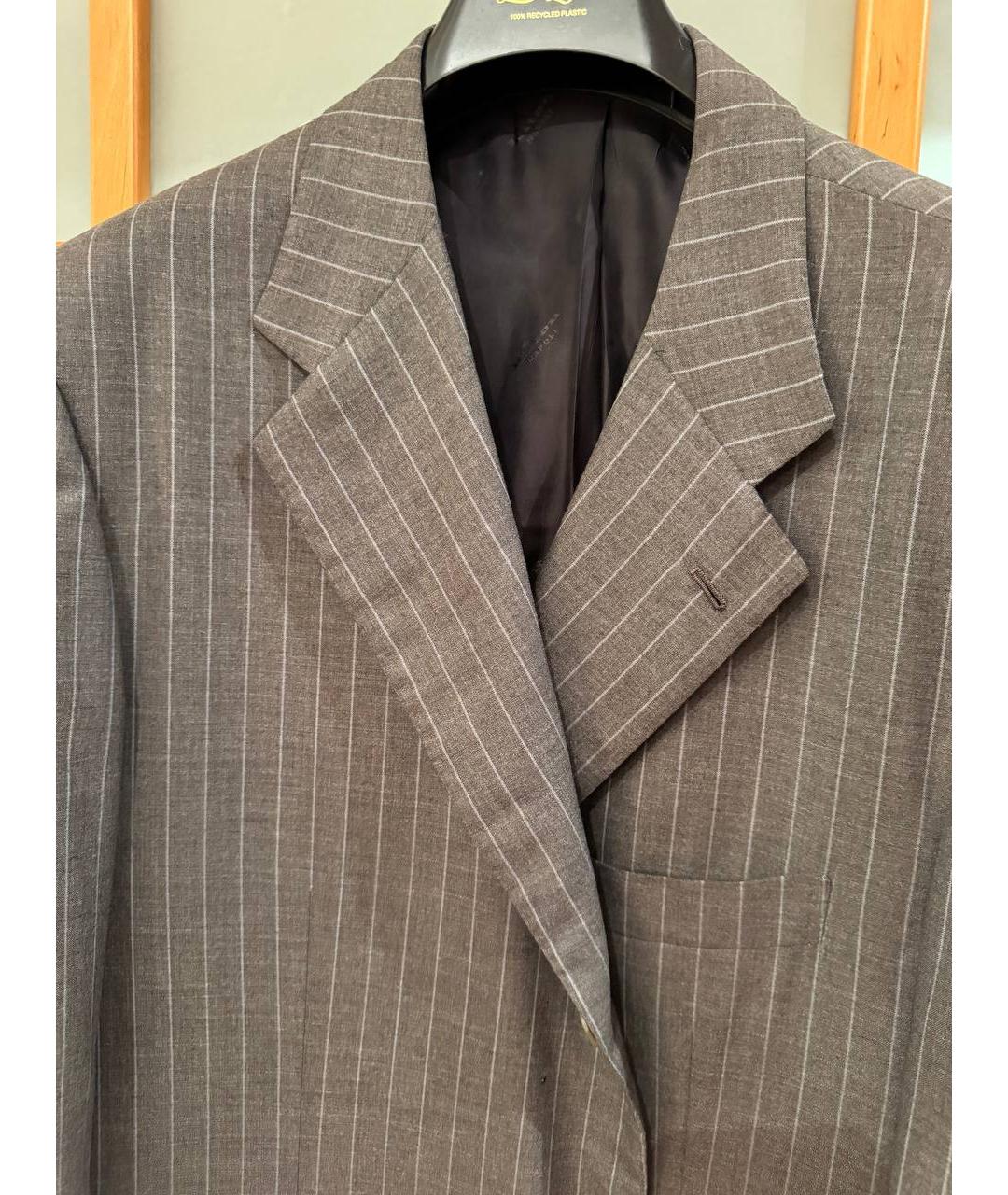KITON Серый классический костюм, фото 4
