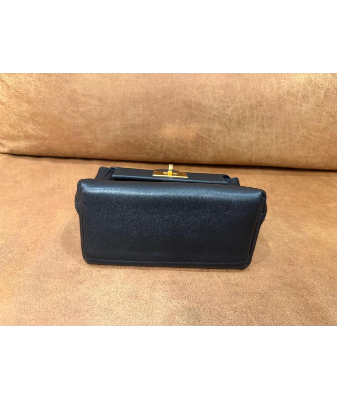 HERMES Черная кожаная сумка через плечо, фото 7