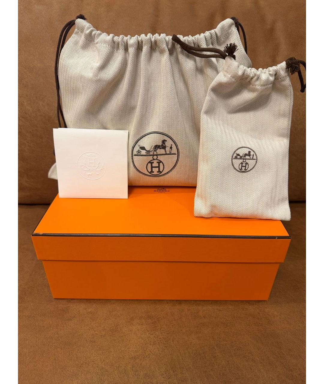 HERMES Черная кожаная сумка через плечо, фото 5