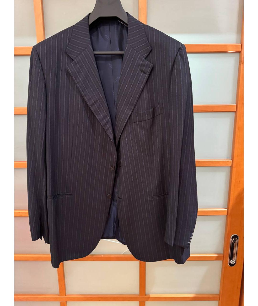KITON Темно-синий классический костюм, фото 8