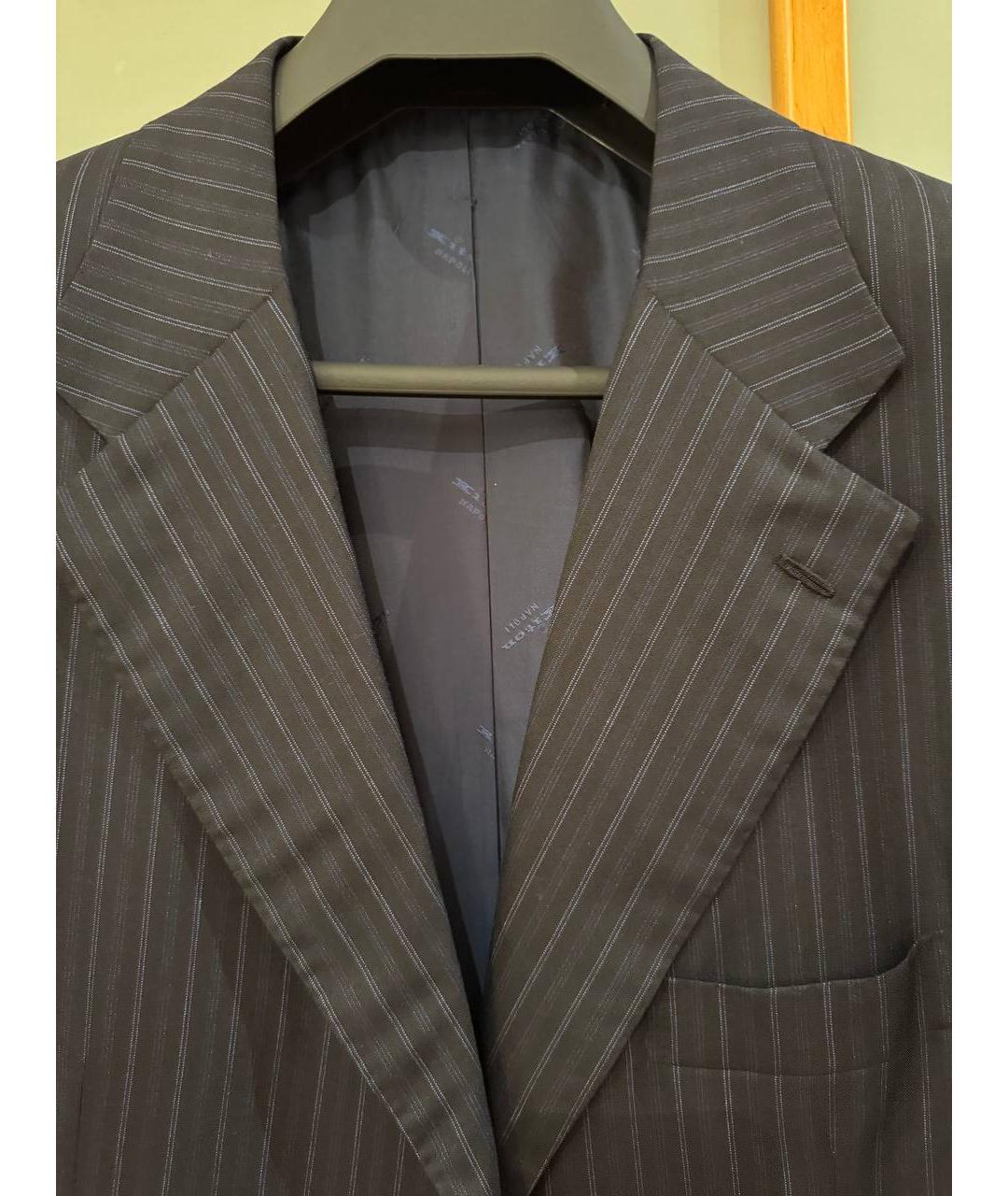 KITON Темно-синий классический костюм, фото 4