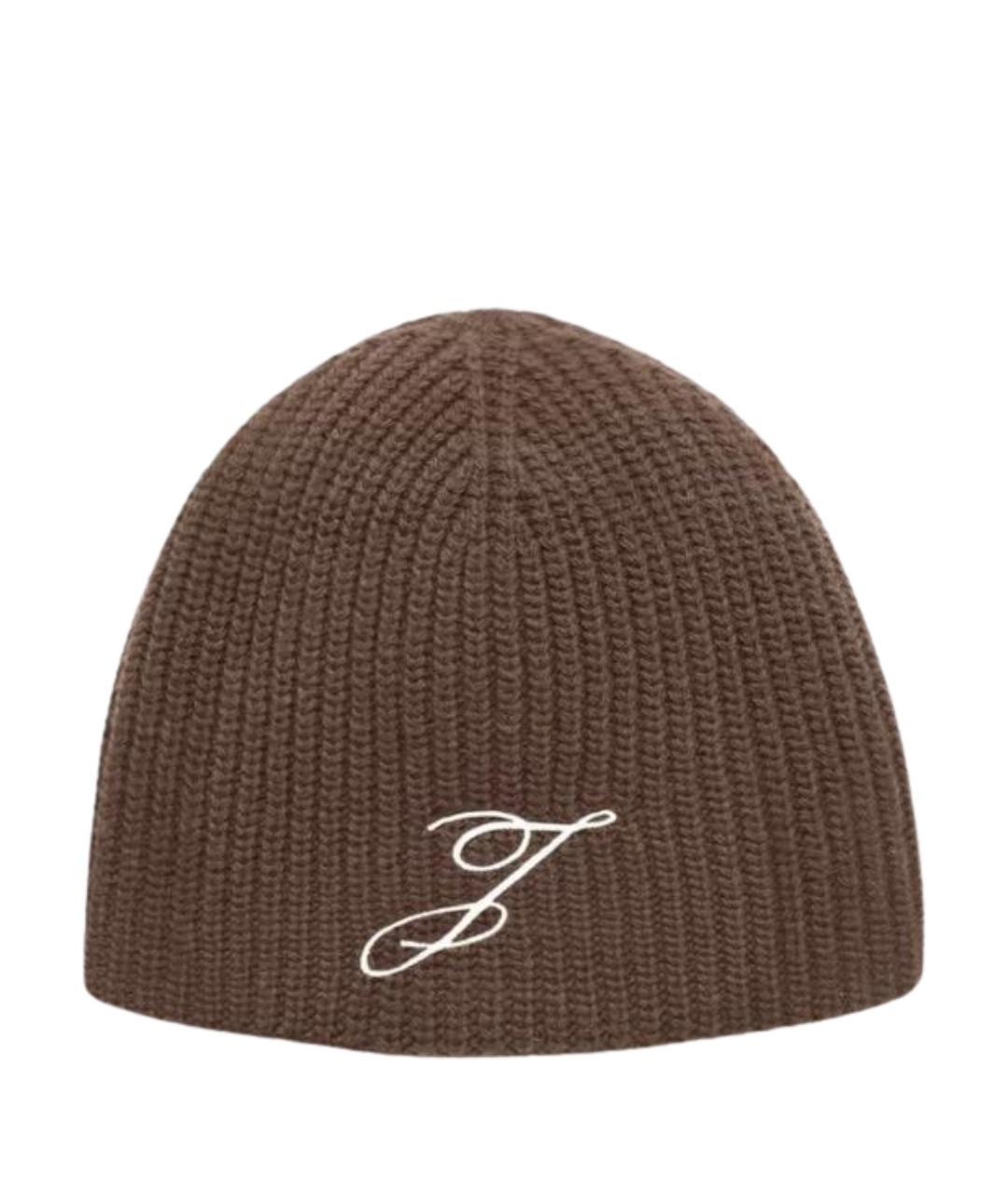 JACQUEMUS Коричневая шерстяная шапка, фото 1