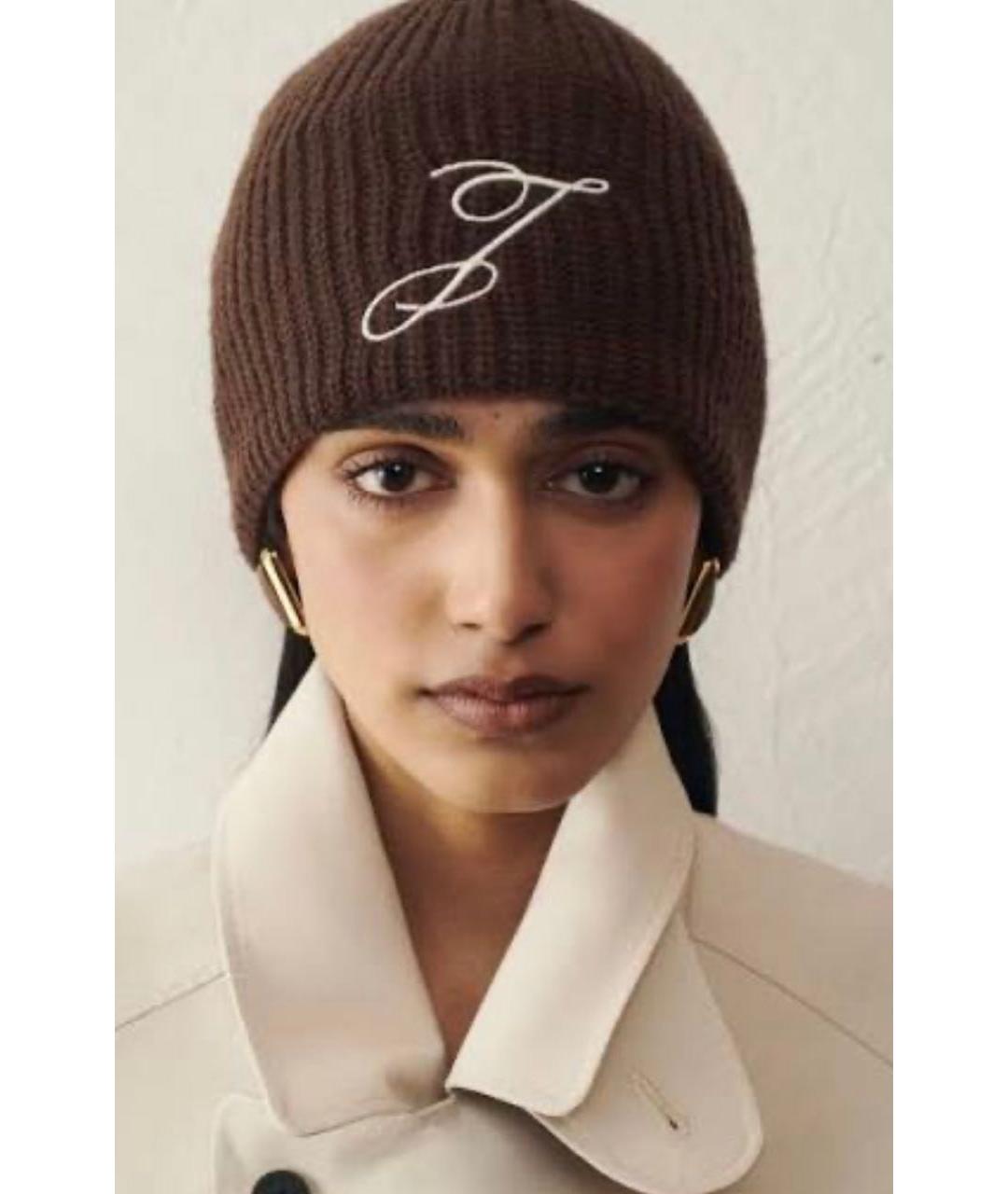 JACQUEMUS Коричневая шерстяная шапка, фото 2