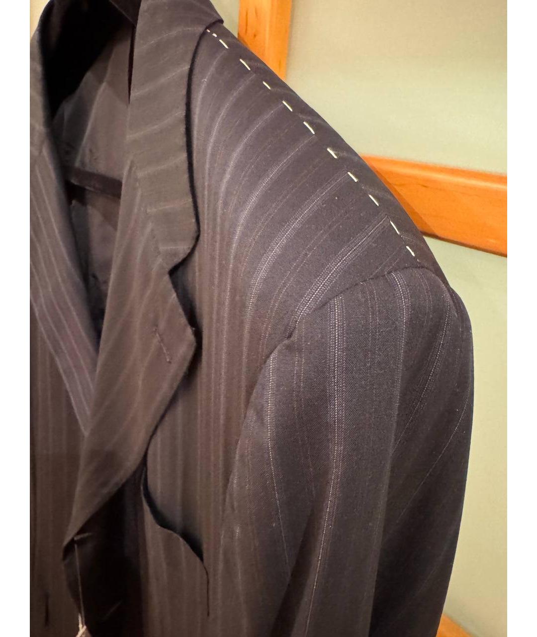 KITON Темно-синий классический костюм, фото 5