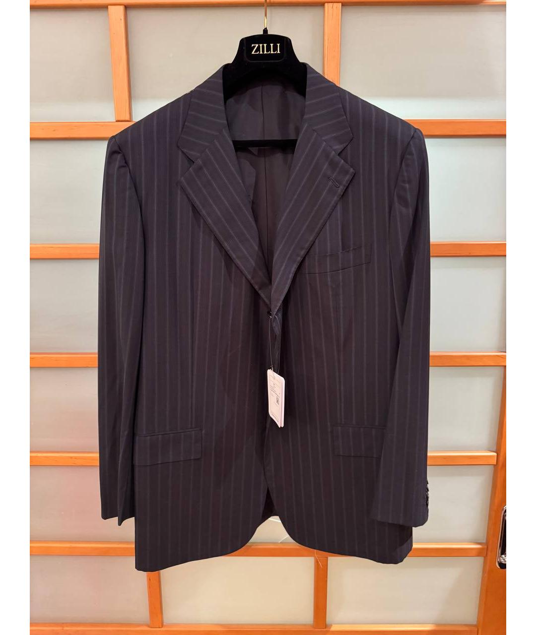 KITON Темно-синий классический костюм, фото 9