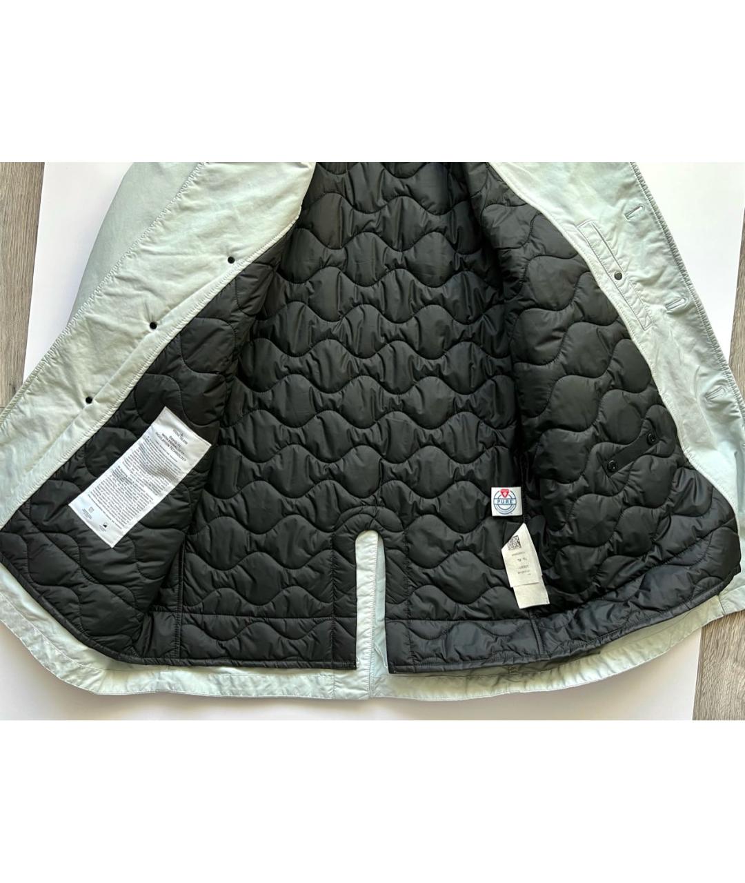 STONE ISLAND Голубой полиэстеровый тренч / плащ, фото 7