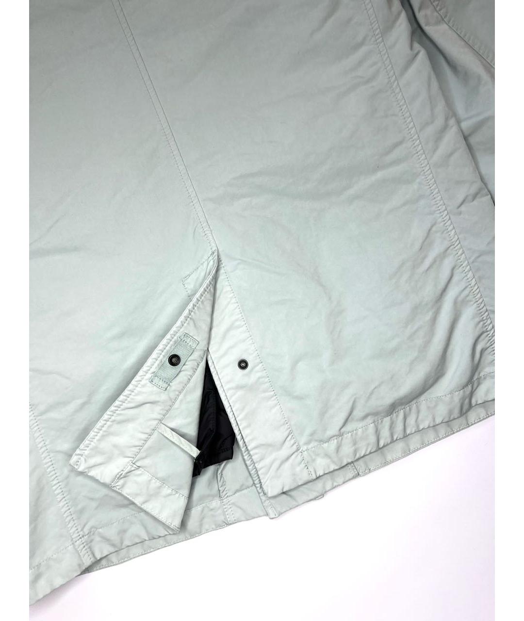 STONE ISLAND Голубой полиэстеровый тренч / плащ, фото 6