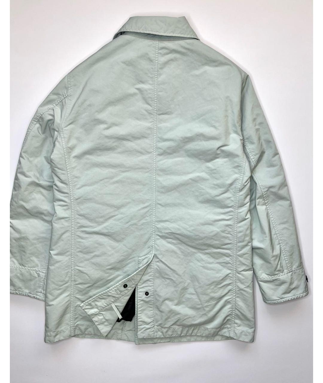 STONE ISLAND Голубой полиэстеровый тренч / плащ, фото 2