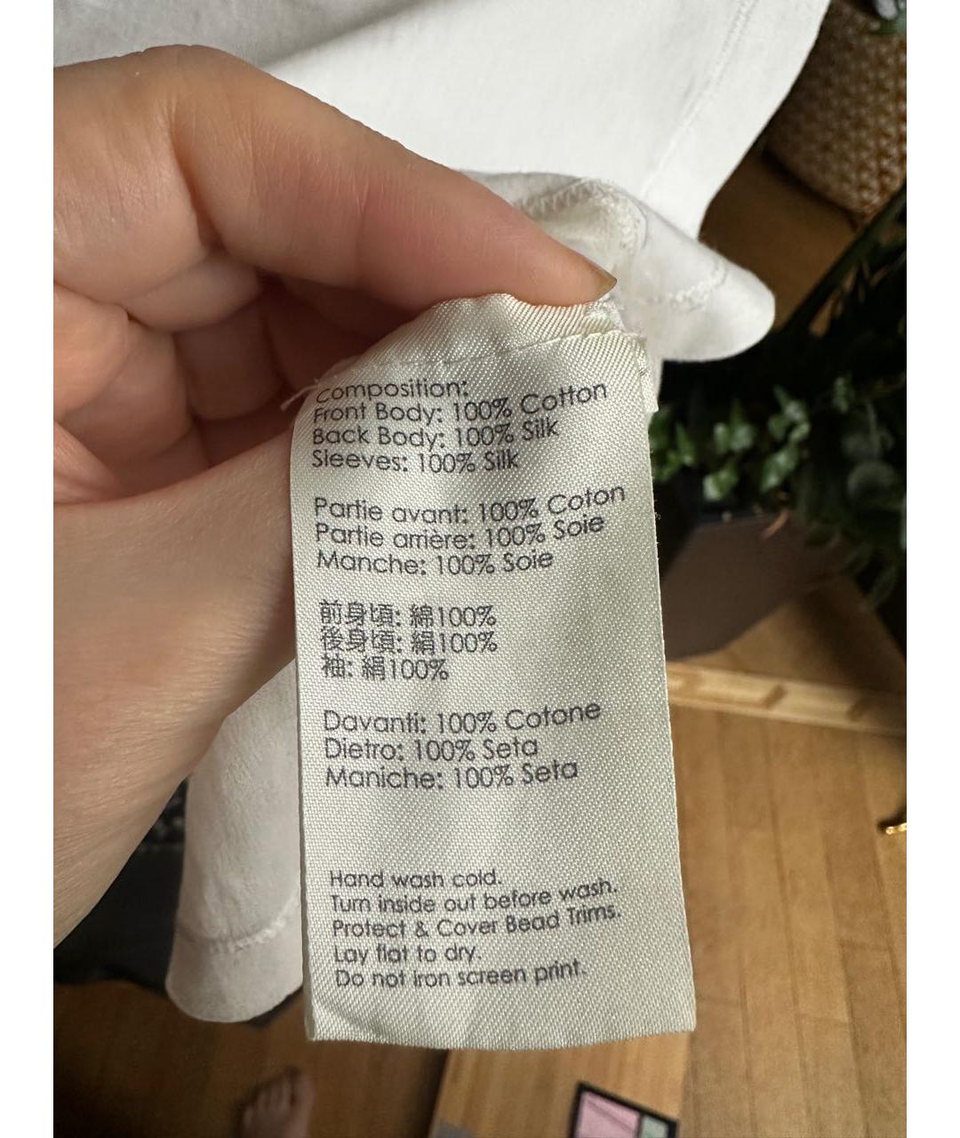 3.1 PHILLIP LIM Белая шелковая футболка, фото 5