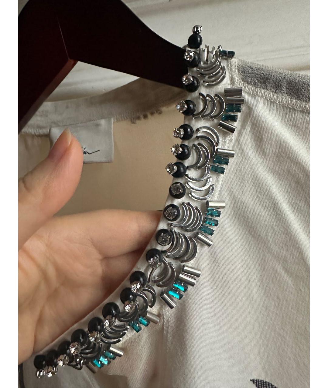 3.1 PHILLIP LIM Белая шелковая футболка, фото 4