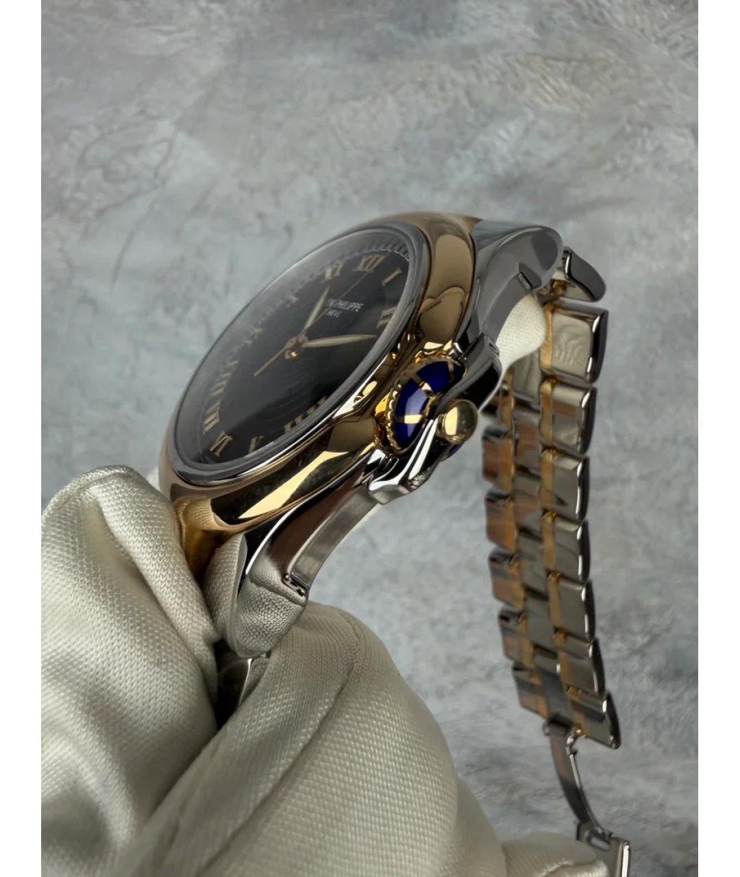 PATEK PHILIPPE Черные часы из желтого золота, фото 4