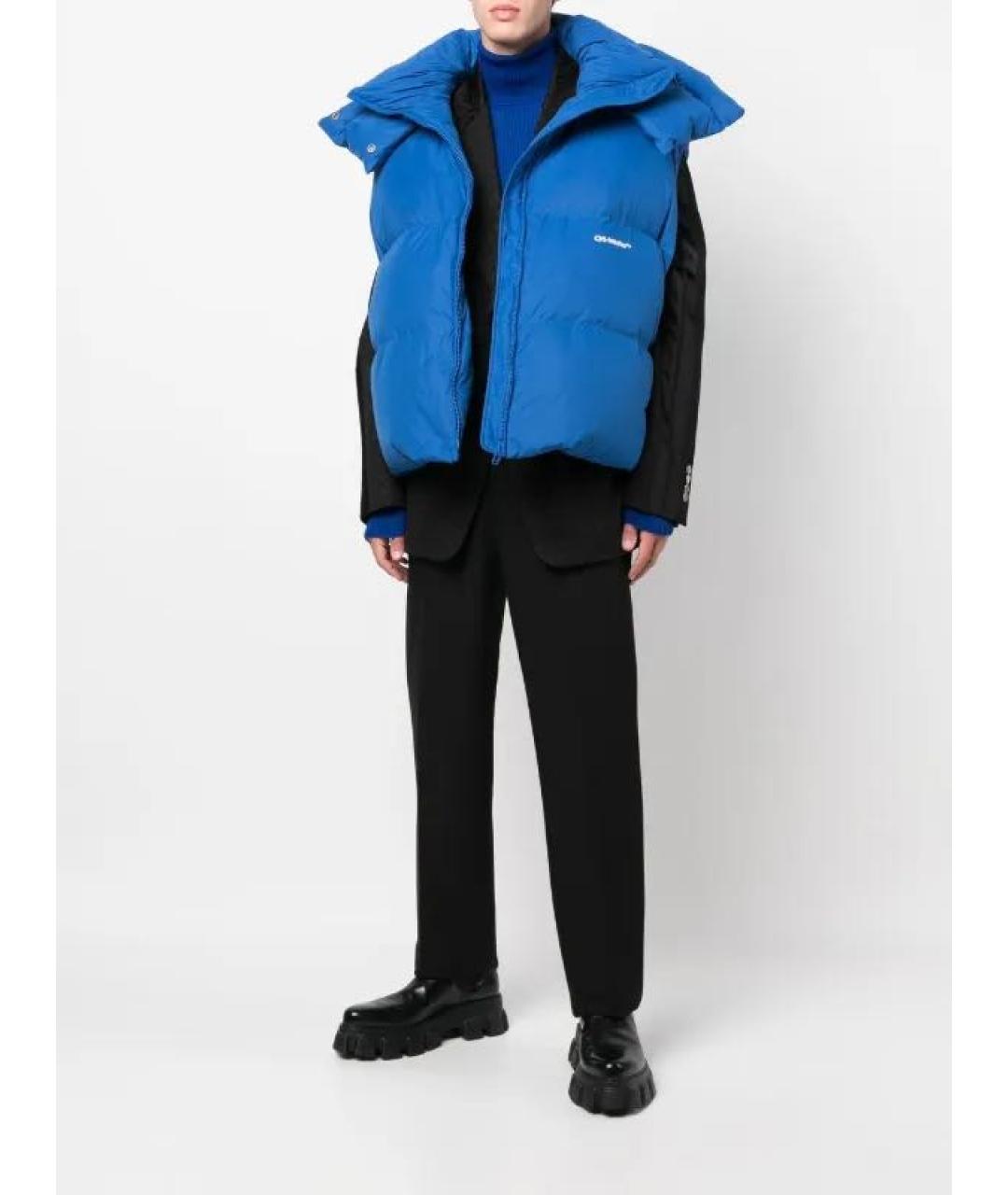 OFF-WHITE Синий полиамидовый жилет, фото 2