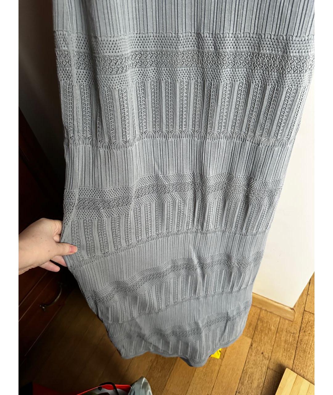 MALO Серое хлопковое повседневное платье, фото 3