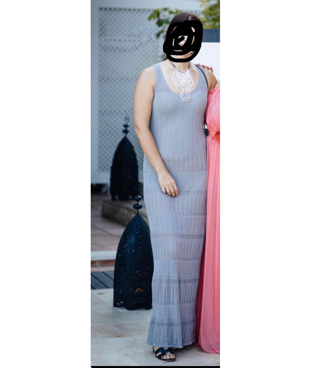 MALO Серое хлопковое повседневное платье, фото 7