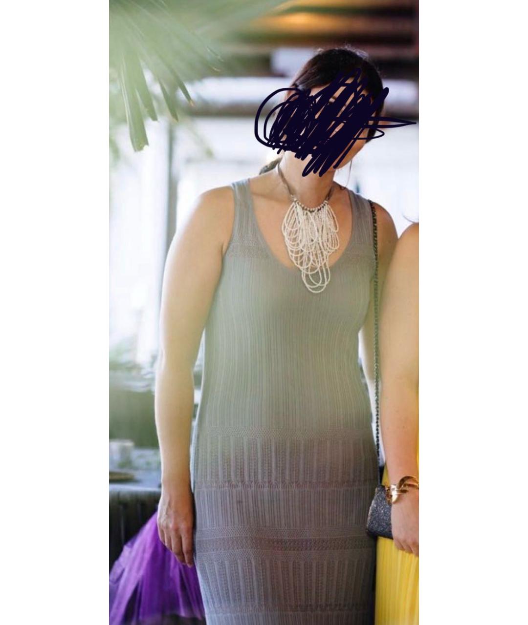 MALO Серое хлопковое повседневное платье, фото 6