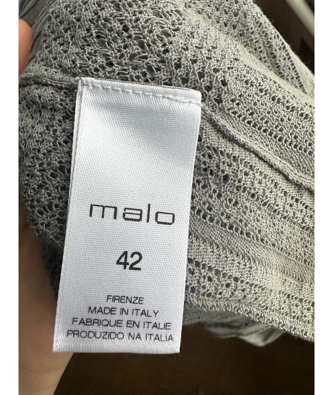 MALO Серое хлопковое повседневное платье, фото 5