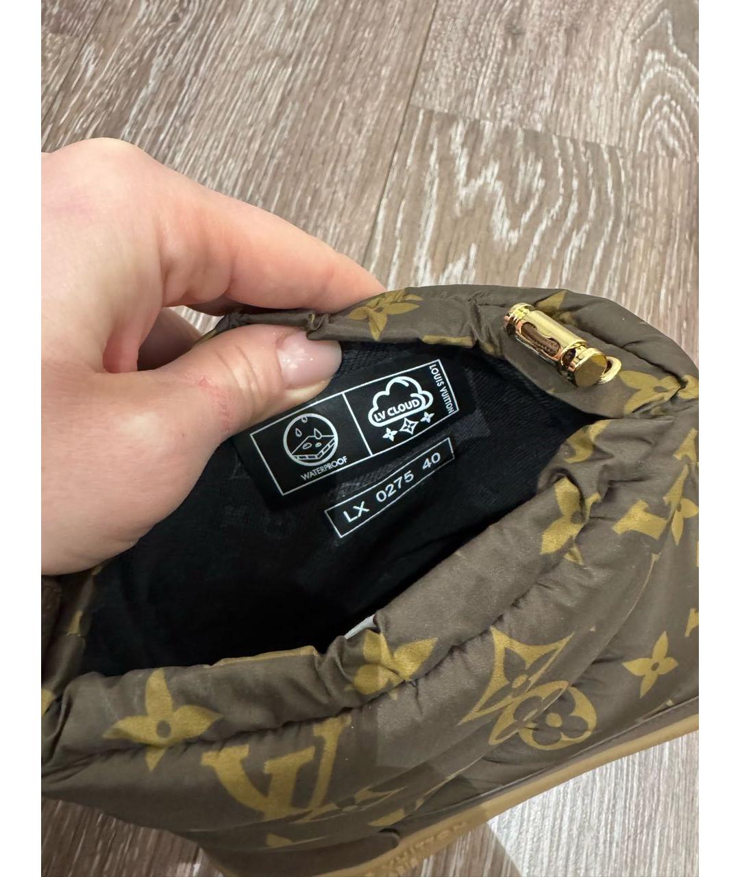 LOUIS VUITTON Коричневые текстильные полусапоги, фото 7