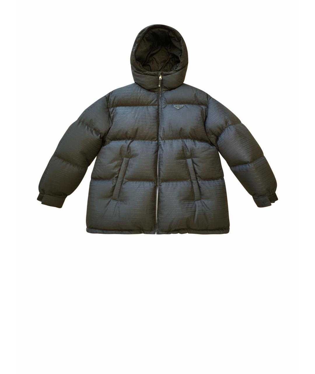 PRADA Черный полиамидовый пуховик, фото 1