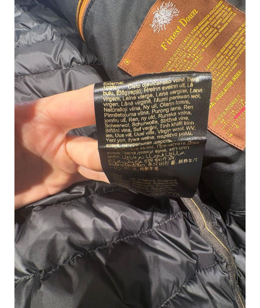 MOORER Черная шерстяная куртка, фото 6