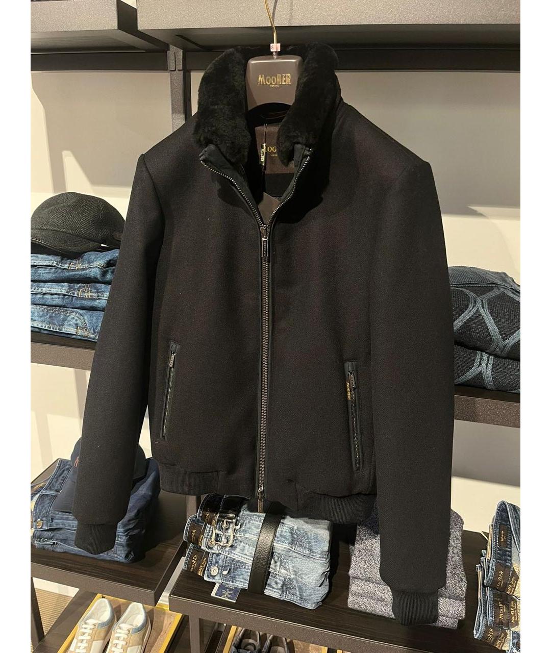 MOORER Черная шерстяная куртка, фото 4